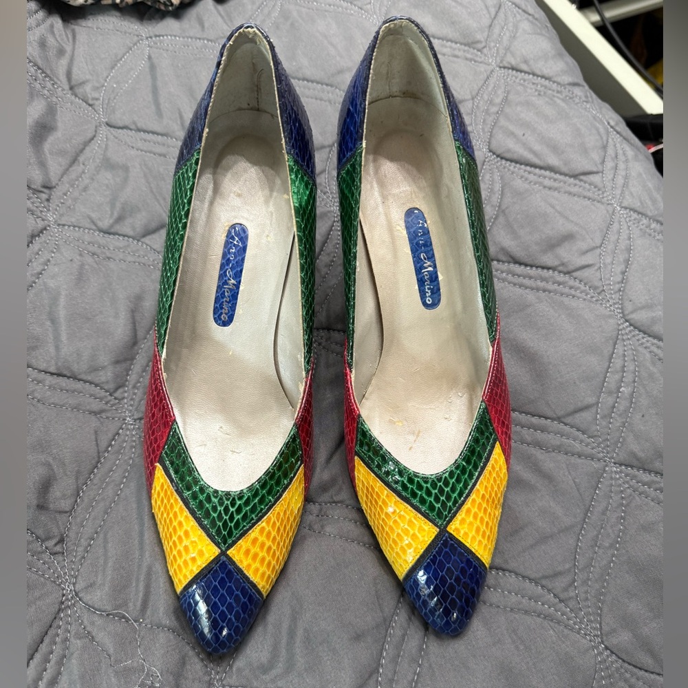 Colorful Patchwork Women's Heels - image 1